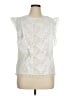White House Black Market 100% Polyester White Sleeveless Blouse Size 14 Petite - photo 1