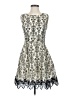 Toi et Moi 100% Polyester Paisley Ivory Cocktail Dress Size S - photo 1