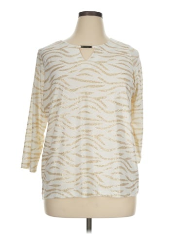 JM Collection 3/4 Sleeve Top (view 1)