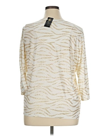 JM Collection 3/4 Sleeve Top (view 2)