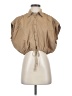 Zara Tan Short Sleeve Blouse Size S - photo 1