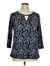 Magnolia Grace Blue 3/4 Sleeve Blouse Size XL - photo 1