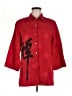 Chico's Design Red 3/4 Sleeve Silk Top Size Med (1) - photo 1