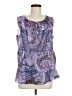 Talbots 100% Cotton Purple Sleeveless Blouse Size M - photo 1