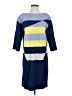 St. John Color Block Blue Casual Dress Size 4 - photo 1