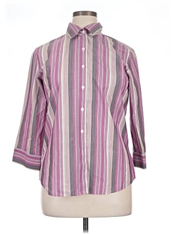 Foxcroft 3/4 Sleeve Button-Down Shirt (view 1)
