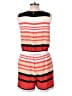 Peter Som 100% Polyester Stripes Red Romper Size 10 - photo 2
