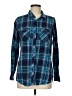 Volcom Plaid Blue Long Sleeve Button-Down Shirt Size M - photo 1