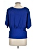 Cynthia Steffe Blue Short Sleeve Blouse Size L - photo 2