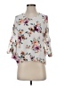 Green Envelope Floral Ivory 3/4 Sleeve Blouse Size S - photo 1