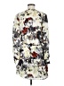 Parker 100% Silk Print Ivory Casual Dress Size M - photo 2