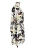 Parker 100% Silk Print Ivory Casual Dress Size M - photo 4