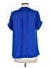 Naked Zebra 100% Polyester Blue Short Sleeve Blouse Size M - photo 2