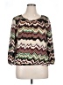 My Michelle 100% Polyester Chevron-herringbone Brown 3/4 Sleeve Blouse Size XL - photo 1