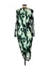 Bold Elements Print Green Cocktail Dress Size L - photo 2