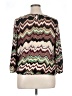 My Michelle 100% Polyester Chevron-herringbone Brown 3/4 Sleeve Blouse Size XL - photo 2