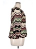 My Michelle 100% Polyester Chevron-herringbone Brown 3/4 Sleeve Blouse Size XL - photo 4