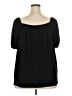 wonderly Black Short Sleeve Blouse Size 3X - photo 2