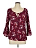 Krazy Kat Burgundy 3/4 Sleeve Blouse Size L - photo 1