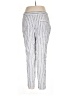 H&M L.O.G.G. 100% Linen Stripes Silver Linen Pants Size 12 - photo 2