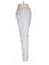 H&M L.O.G.G. 100% Linen Stripes Silver Linen Pants Size 12 - photo 5