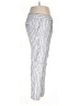 H&M L.O.G.G. 100% Linen Stripes Silver Linen Pants Size 12 - photo 4