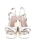 Stuart Weitzman Metallic White Sandals Size 12 - photo 2