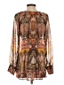 V Cristina 100% Polyester Brown Long Sleeve Blouse Size S - photo 2