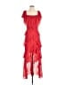 Badgley Mischka Red Cocktail Dress Size 4 - photo 1