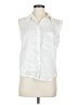 MNG 100% Lyocell White Sleeveless Button-Down Shirt Size 6 - photo 1