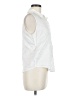 MNG 100% Lyocell White Sleeveless Button-Down Shirt Size 6 - photo 4