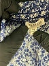 En Creme 100% Rayon Paisley Blue Shorts Size M - photo 3
