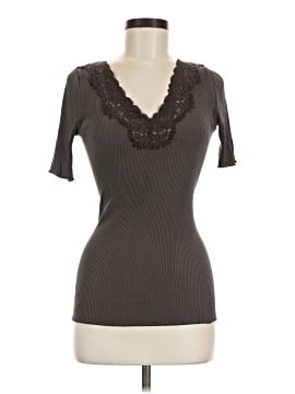 Bcbgmaxazria Short Sleeve Silk Top