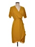 Babaton 100% Polyester Solid Yellow Casual Dress Size S - photo 1