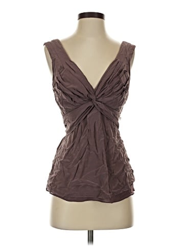 BCBGMAXAZRIA Sleeveless Silk Top (view 1)