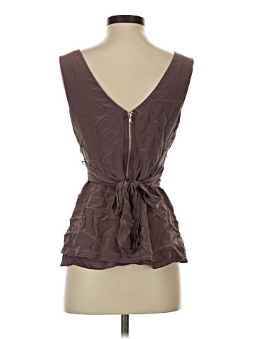 BCBGMAXAZRIA Sleeveless Silk Top (view 2)