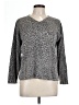 Jennifer Moore Animal Print Gray Pullover Sweater Size L - photo 1