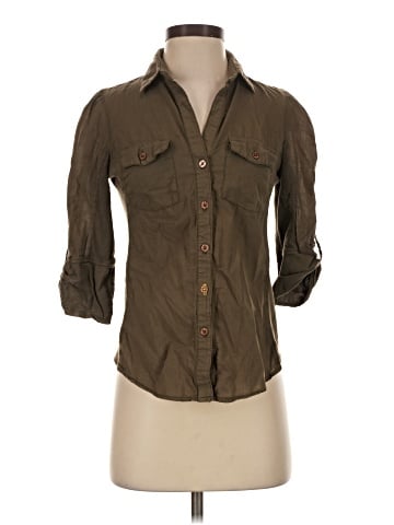 Fei 3/4 Sleeve Button-Down Shirt (view 1)