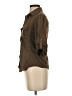 Fei 100% Cotton Brown 3/4 Sleeve Button-Down Shirt Size 2 - photo 5