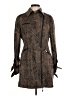 Cino Animal Print Brown Trenchcoat Size M - photo 1