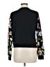 Boston Proper 100% Polyester Floral Black Jacket Size M - photo 2