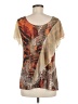 One World Orange Short Sleeve Blouse Size M - photo 2