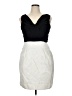 Taylor 100% Silk Argyle Ivory Cocktail Dress Size 14 - photo 1