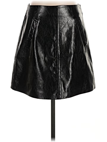 DKNY Faux Leather Skirt (view 1)