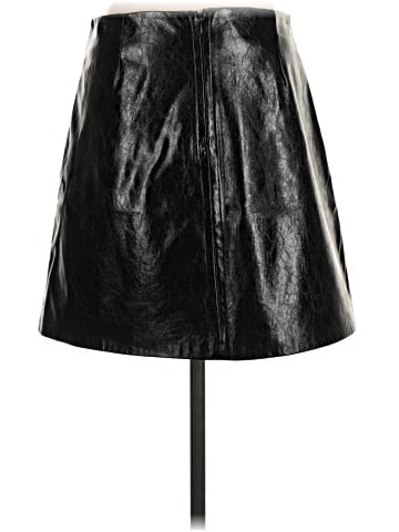 DKNY Faux Leather Skirt (view 2)