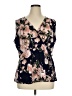West Kei Blue Sleeveless Blouse Size 1X - photo 1