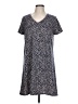 Nine West Print Blue Casual Dress Size L - photo 1