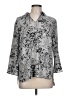 Investments Paisley Silver 3/4 Sleeve Blouse Size L - photo 1