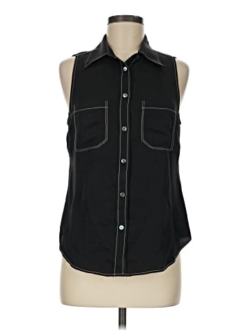 FRAME Sleeveless Silk Top (view 1)