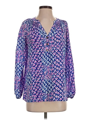 Lilly Pulitzer Long Sleeve Silk Top (view 1)